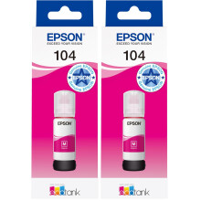 Epson EcoTank 104 Magenta Genuine Ink Bottle (Pack of 2)