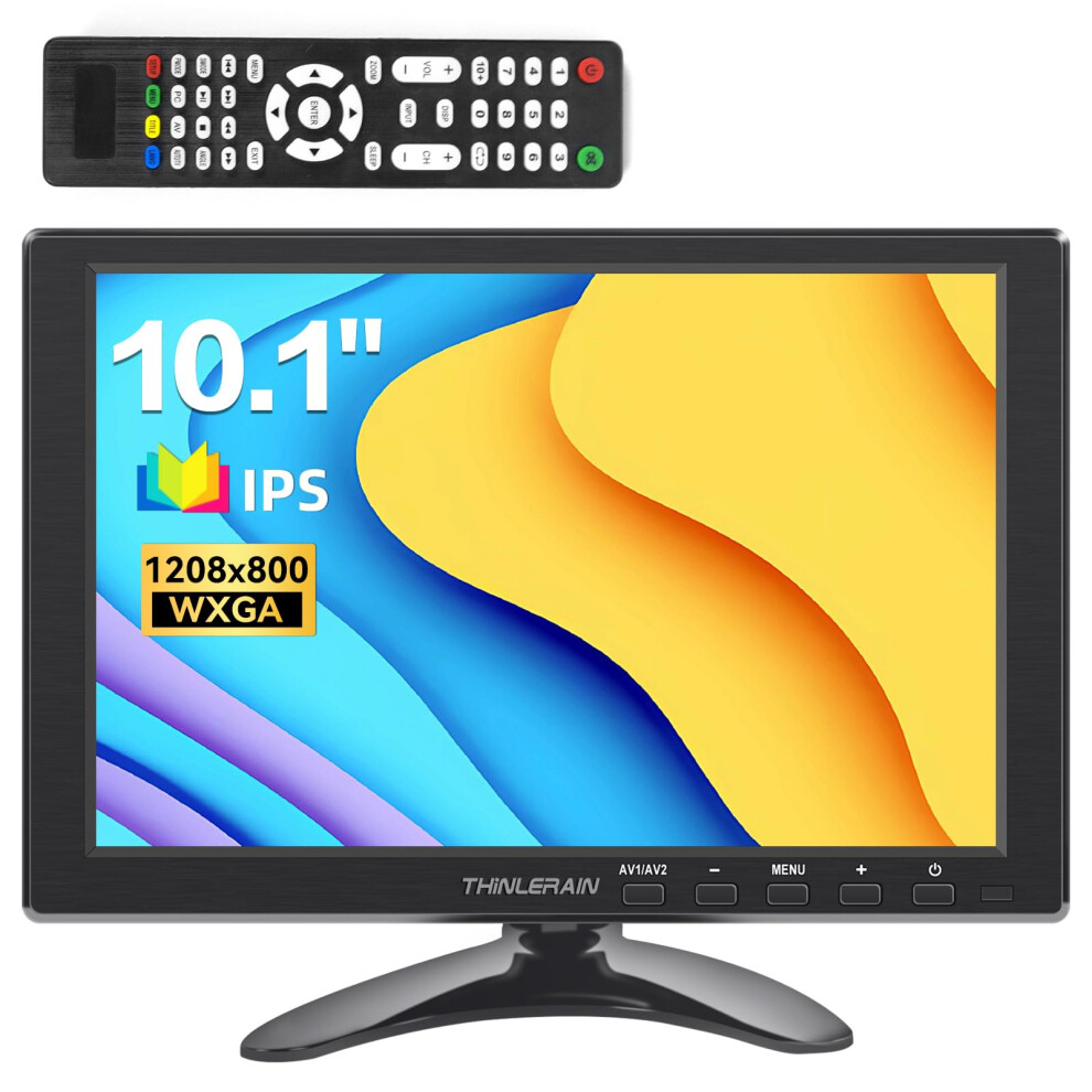 Photos - Protective film / glass Thinlerain 10.1 Inch Small Monitor 1280x800 IPS Screen 16:10 LED Display HDMI/VGA/BNC/USB/AV Mini Monitor for fire stick, Ki