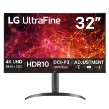 LG UltraFine Monitor 32UR550K-B - 4K UHD VA 32 inch, 60Hz, 4ms GtG, HDR10, Home/Office Display, Tilt/Height/Pivot Adjustment, Built-in Speakers, HDMI