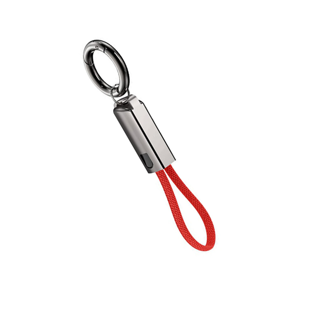 Zinc Alloy Keychain Usb C To C Cable 65W Fast Charging 16Cm Short Line Data Cord Red 7695001192279