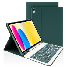 LAMA Keyboard Case for iPad 11th A16 11" 2025, iPad 10th Gen 10.9" 2022, Slim Protective Cover with Detachable Wireless Bluetooth Keyboard Case and P
