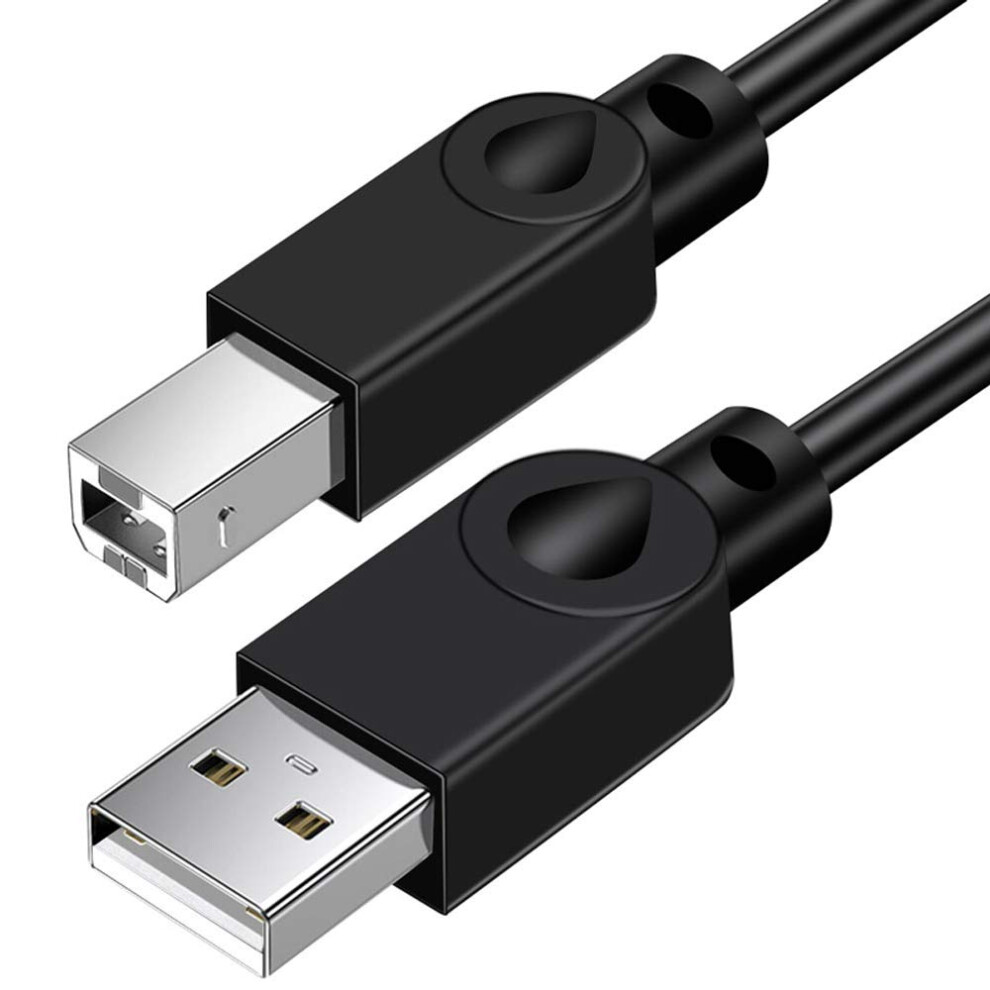 10M Usb Printer Cable, Usb 2.0 A-Male To B-Male Cable Usb Type B Lead Scanner Cord For Printers Like Canon, Epson, Hp Deskjet/Envy, Lexmark, Dell, Da 5003046352251