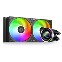 ID-COOLING FX240 INF 240mm Liquid CPU Cooler, AIO Cooler with ARGB Infinity Mirror Effect, 2x120mm Daisy-chained Fans Low-noise Operating 27.2dB(A) M