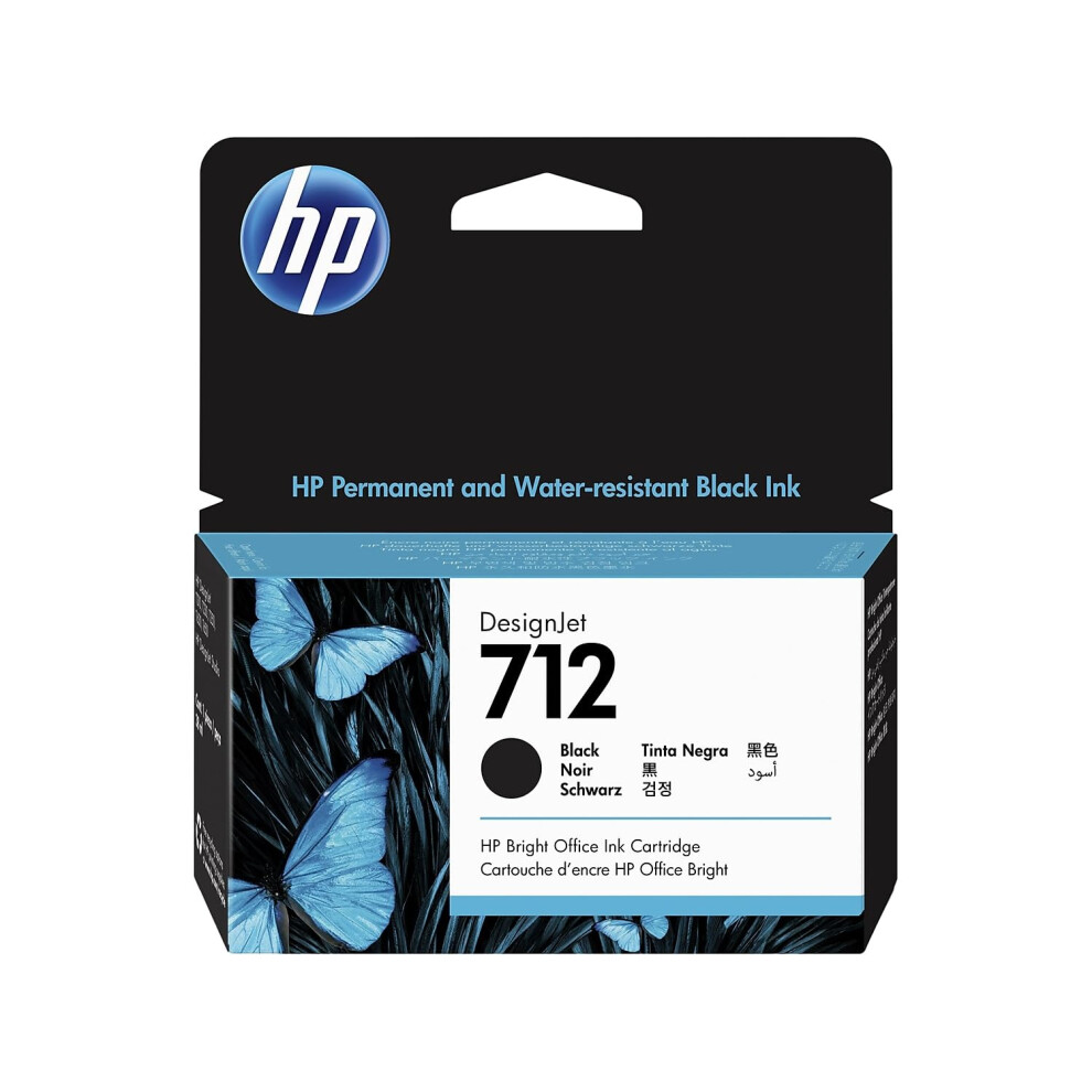 Photos - Printer Part HP 712 3ED70A Black 38-ml Genuine Ink Cartridge with Original Ink, for DesignJet T650, T630, T250, T230 & Studio Large Forma