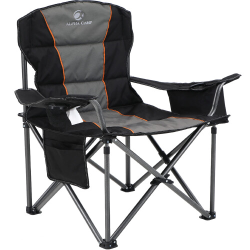 ALPHA CAMP Oversized Camping Folding Chair Heavy Duty Camping Chair