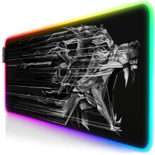 TITANWOLF XXL RGB Gaming Mouse Mat Pad 800x300mm XXXL Extended Large LED Mousepad 11 Multi colors and effect modes Non Slip Rubber Base, Computer Key