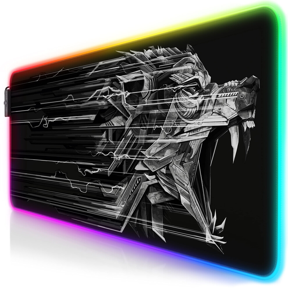 Titanwolf Xxl Rgb Gaming Mouse Mat Pad 800X300mm Xxxl Extended Large Led Mousepad 11 Multi Colors And Effect Modes Non Slip Rubber Base, Computer Key 5006325208539
