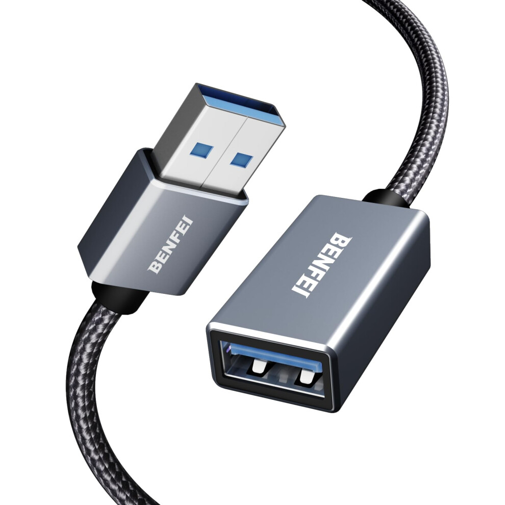 Benfei Usb 3.0 Extension Cable 5 Meter, Nylon Braided Compatible With Webcam, Camera, Phone, Usb Hub, Mouse, Keyboard, Printer, Hard Drive, Headset 5008828764260