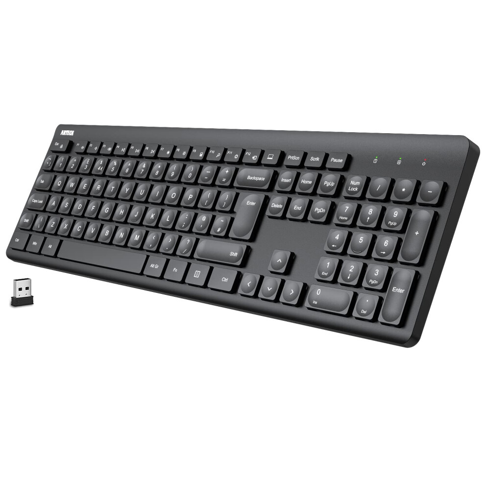 Arteck 2.4G Wireless Keyboard Ultra Slim Full Size Keyboard With Numeric Keypad And Media Hotkey For Computer/Desktop/Pc/Laptop/Surface/Smart Tv And 5004314991158