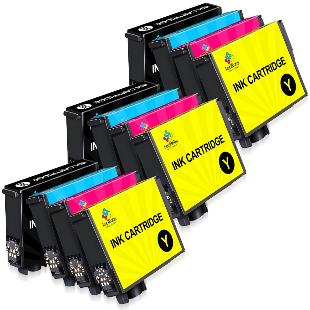 Leciroba Ink Cartridge Replacement For Epson 603XL Use With Xp-2100 Xp-2150 Xp-3100 Xp-3150 Xp-4100 Xp-4150 Xp-4155 Workforce Wf-2810 Wf-2820 Wf-2840 5002312513549