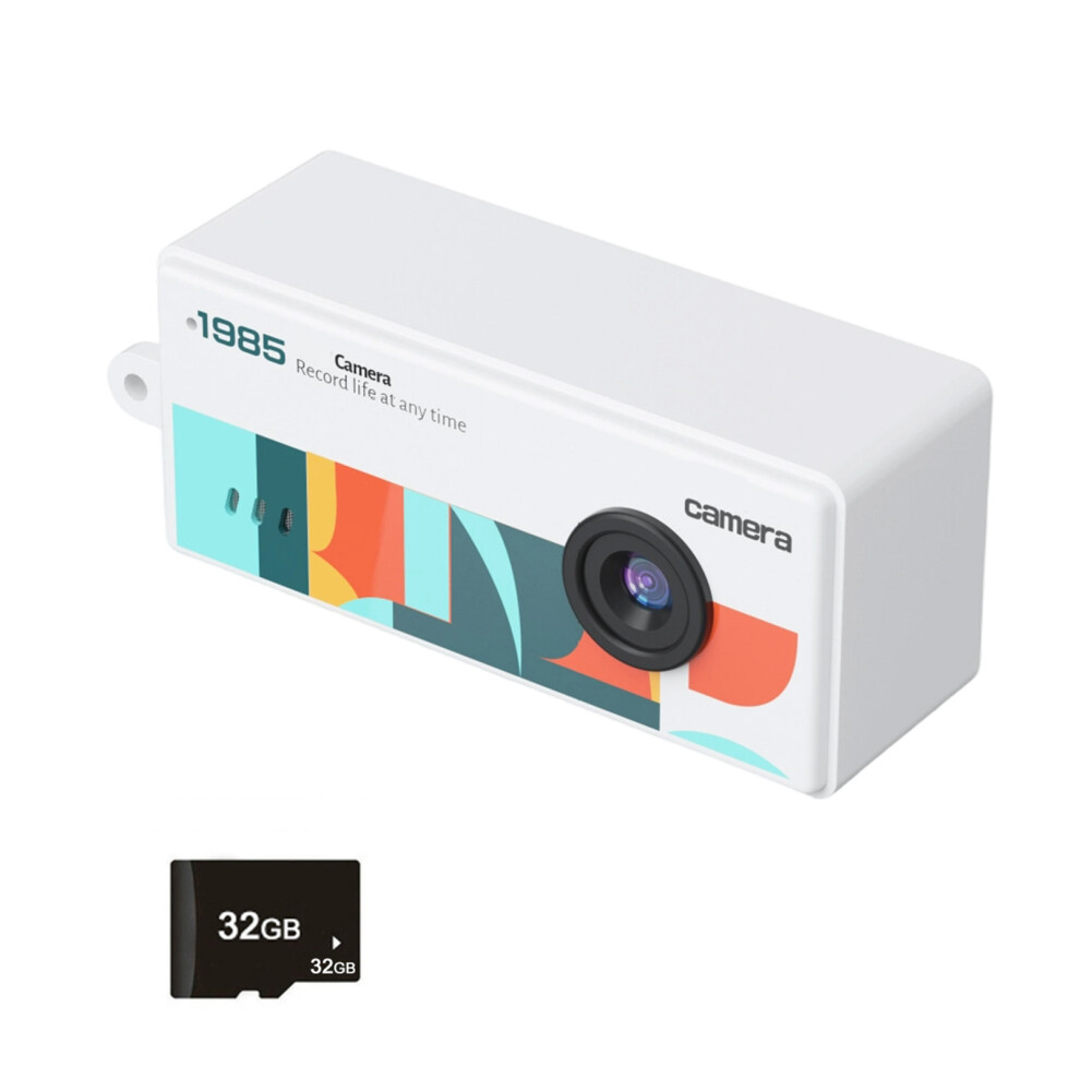 Portable Mini Digital Camera Lightweight Video Recorder 1080P 32Gb Memory Card White 7695001164191