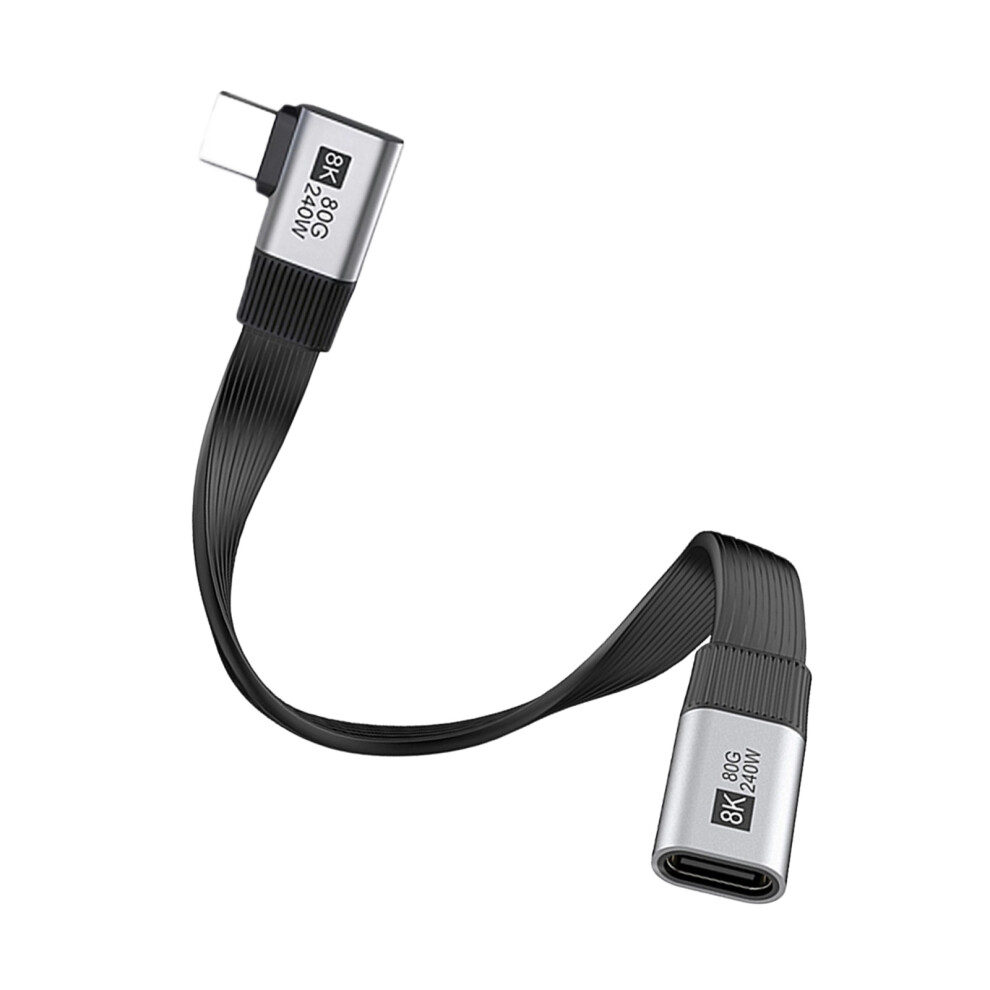 Extension Cable 80Gbps 240W Usb C To Usb C Extension Cable Male To Female Side Elbow 7695001163279