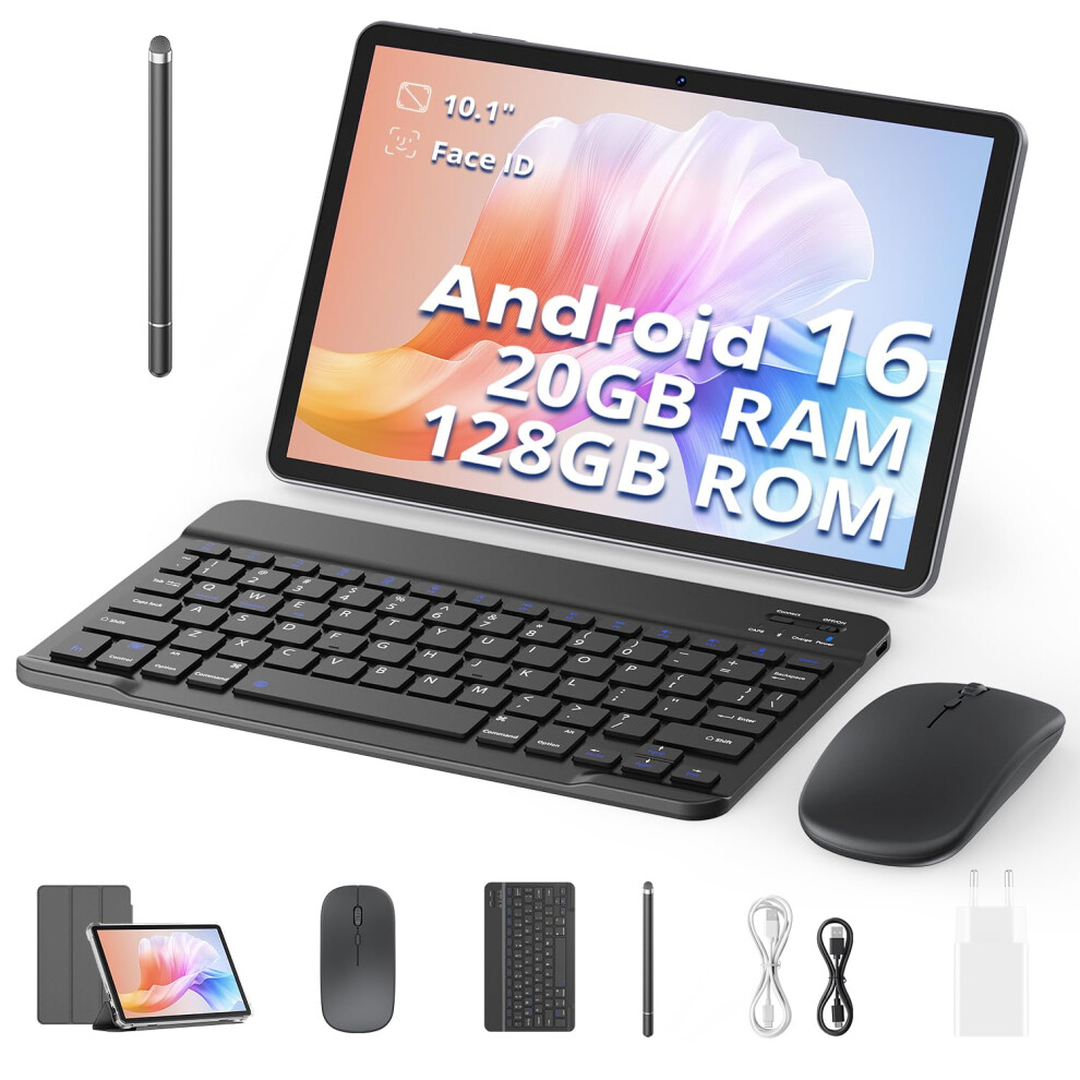 Android Tablet, 10 Inch Tablet With Keyboard, Stylus Pen, Mouse And Case | Widevine L1 | T7250 Octa-Core | 1280X800 Hd Ips Screen | 6600Mahï¼With Ntc 5009425100109