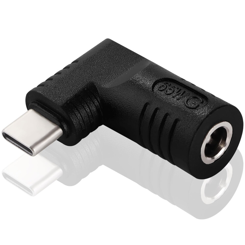 Kuoqiy 65W Pd Usb C To Dc Adapter, Dc Jack 5.5X2.1 Mm Input To Usb-C Type-C Angled 90 Degree Power Plug Charge Adapter, For Laptop Phone 5004746876221