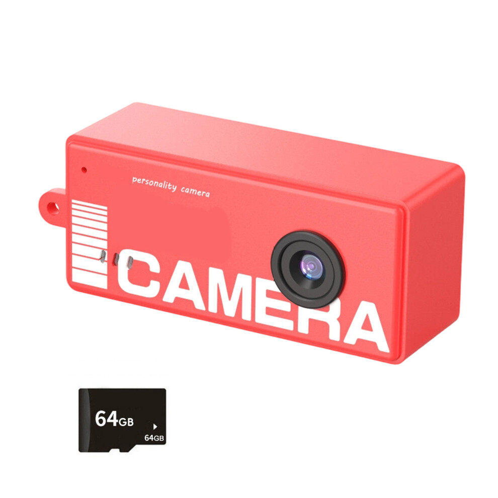 Keychain Camera Photo Video Mini Action Camera Video Recorder Sports 64Gb Memory Card Red 7695001164122
