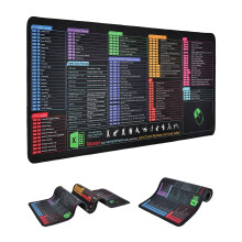 Large Excel Cheat Sheet Mouse Pad - Waterproof Gaming Desk Mat for Excel/Word/Outlook/Windows/PowerPoint Shortcut Keys, Non-Slip, Stitched Edges, Spi