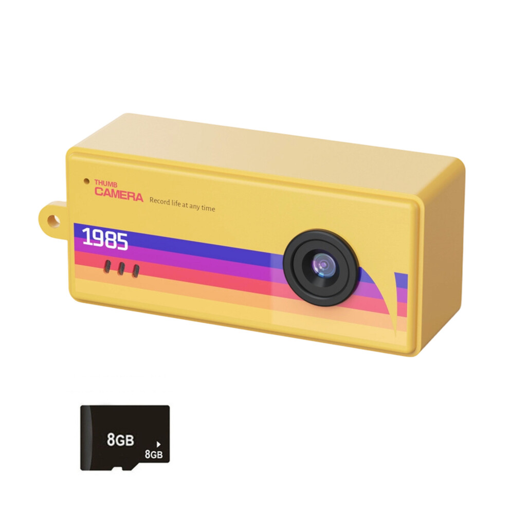 Mini Video Recorder Lightweight Portable Camera For Color With 8Gb Memory Card Yellow 7695001164061