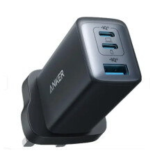 Anker USB C Plug, USB C Charger, 735 Charger GaNPrime 65W, PPS 3-Port Fast Wall Charger for MacBook Pro/Air, iPad Pro, Galaxy S22/S21, Dell XPS 13, N