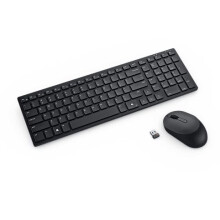 Dell Silent Keyboard and Mouse KM555 – UK QWERTY Layout, Wireless Combo with Silent Keys and Mouse Clicks, Long Battery Life, Black