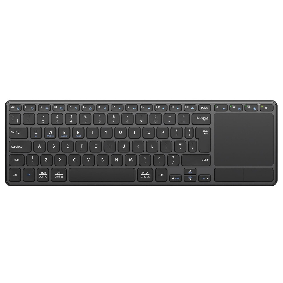 Bnnwa Rechargeable Wireless Keyboard With Trackpad, Bluetooth & 2.4G Dual Mode Tv Keyboard, Multi-Device Touchpad Keyboard For Smart Tv, Pc, Laptop, 5005001586626
