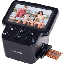 Magnasonic All-In-One 24MP Film Scanner with Large 5" Display & HDMI, Converts 35mm/126/110/Super 8 Film & 135/126/110 Slides into Digital Photos, Bu