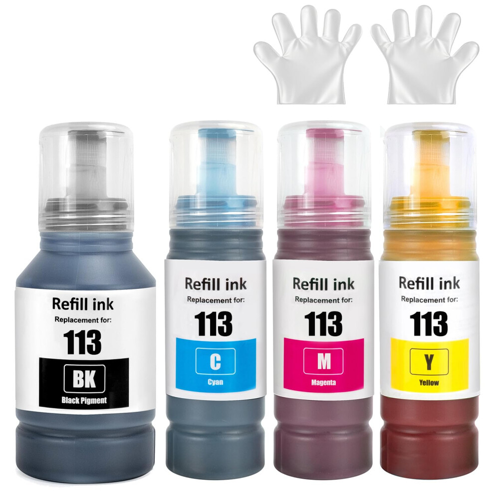 113 Ink Compatible With Epson 113 Ink Cartridges Bottle Multipack For Et-16150 Et-16600 Et-16650 Et-15000 Et-5100 Et-5150 Et-5160 Et-5170 Et-5800 Et- 5005967275268
