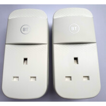 BT Powerline Adapters 1000 MBps 1GB Set of 2 Plugs Gigabit Networking Ethernet (Renewed)