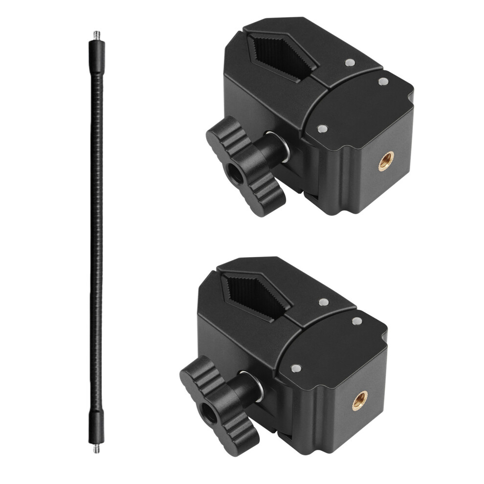 Double U Clamp Flexible Arm For Camera Microphone Hair Dryer Flashlight Support 30Cm 7695001202916