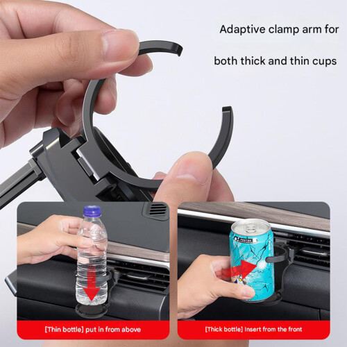 Universal Car Accessory Foldable Beverage Holder And Ashtry Tray Sturdy ABS Cons