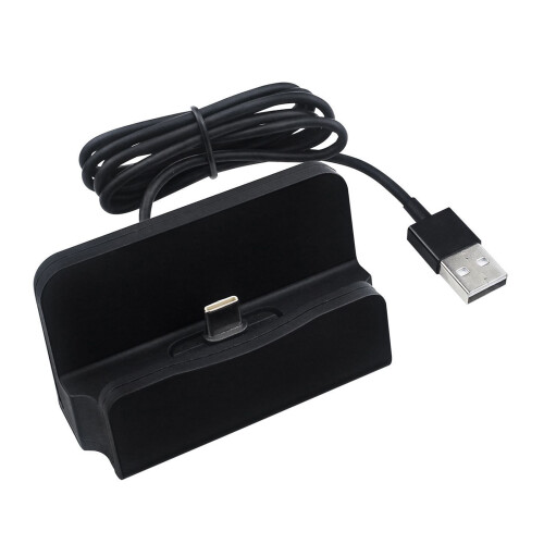 Universal Type C Charger Dock 18W Charging Double Color Selection Black/White Black
