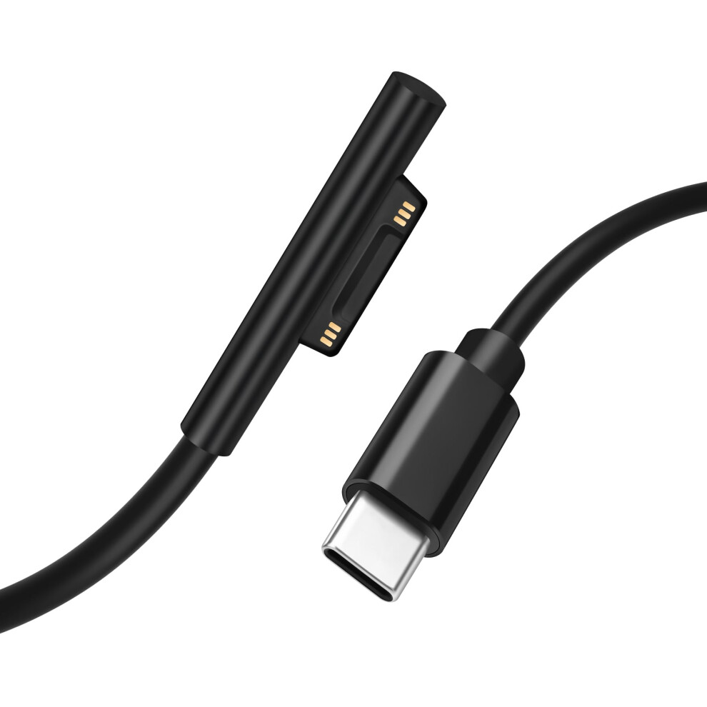 Aiyeen Usb-C Male To Surface Magnetic Charging Cable, Supports Pd Up To 45W (15V/3A) Fast Charging, Compatible With Microsoft Surface Pro 7/6/5/4/3 G 5003980207242