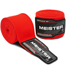 Meister Adult 180" Semi-Elastic Hand Wraps for MMA & Boxing (Pair) -