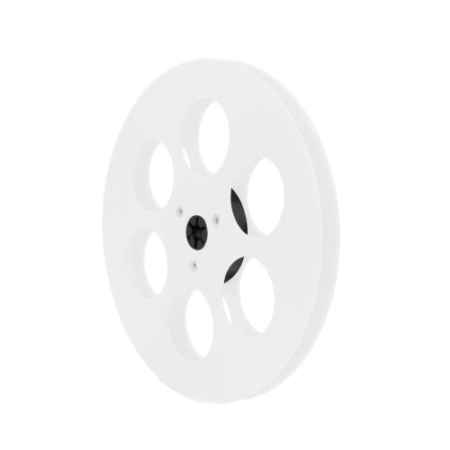 7Inch 1/4 Tape Reel Empty 6 Hole Durability for Auditory Recorder Replacement White