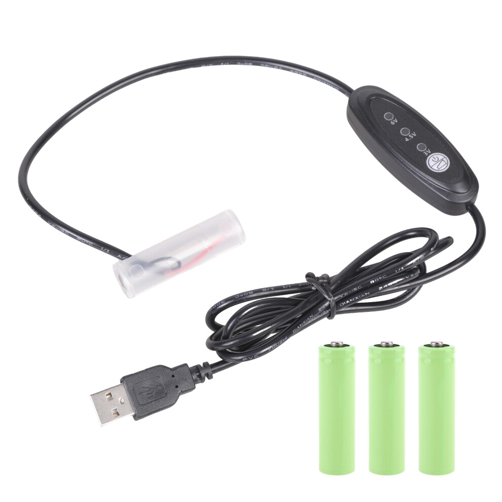 Usb 2A Battery Eliminators Cable 5V 2A To 3V 4.5V 6V 5W 2A Lr6 Power Converter 7695001181006