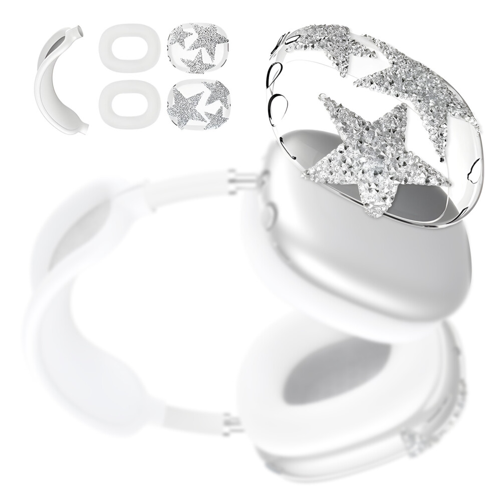 Secure Hold Silicone Case Featuring Dazzling Universe Pattern For Headphones White 7695001160278