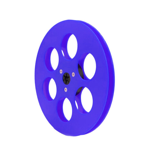 Premium ABS Plastic Empty Reel 7Inch 1/4 6 Hole for Recorder Replacement Blue