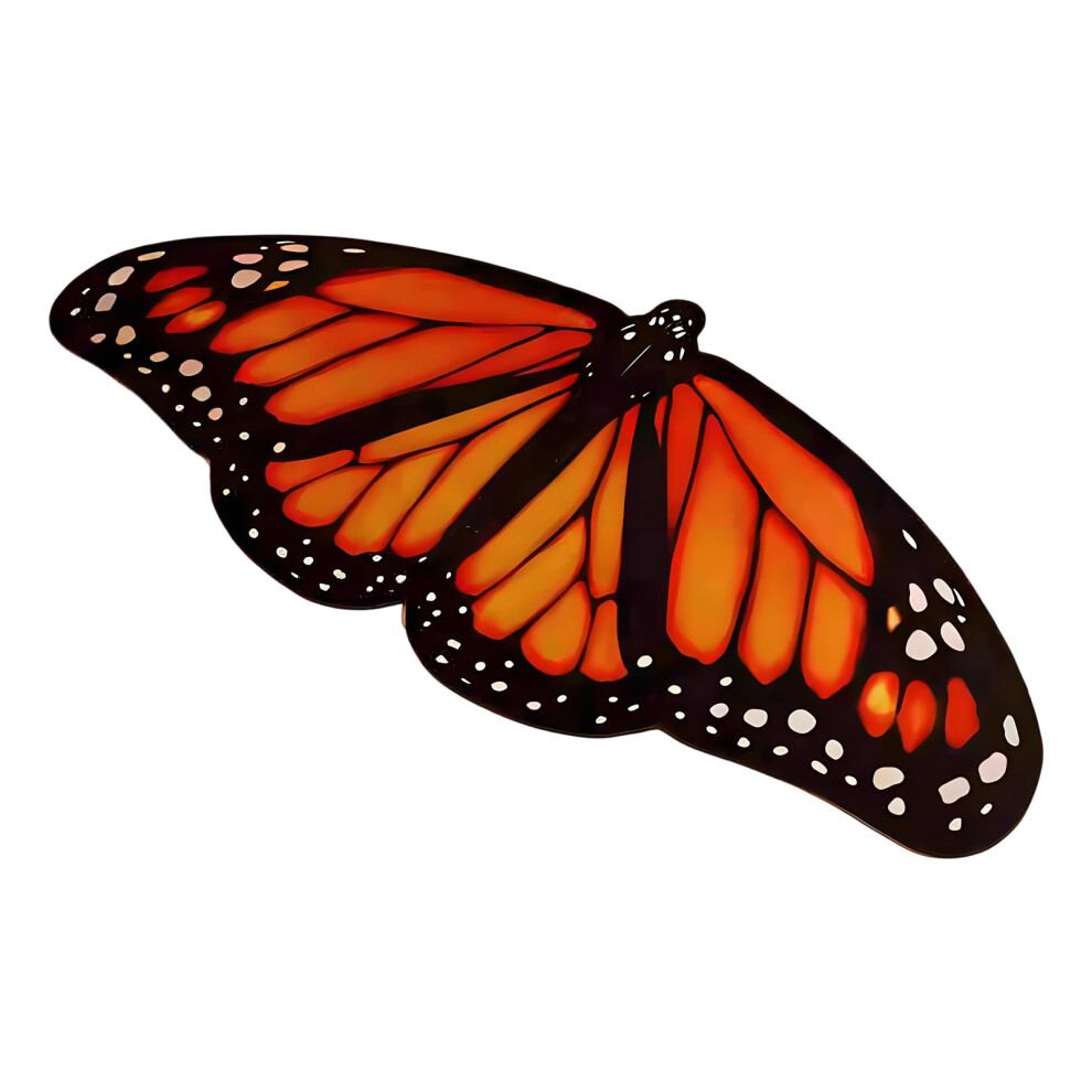 Washable Butterfly Shaped Desk Mat For Nonslip Keyboard Mouse 300X800x2.5mm Yellow 7695001181082