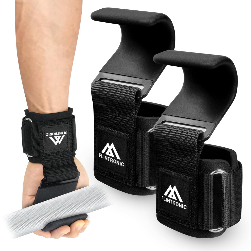 Photos - Other Toys Flintronic Weight Lifting Hooks, Non-Slip Wrist Support Straps, Weight Lifting Grips, 8 mm Thick Neoprene Wrist Padding, for