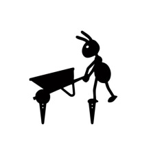 Garden Decor Ants Metal Ants Gardening Ornaments Yard Metal Art Backyard Lawn Stakes Decor Ants Garden Iron B
