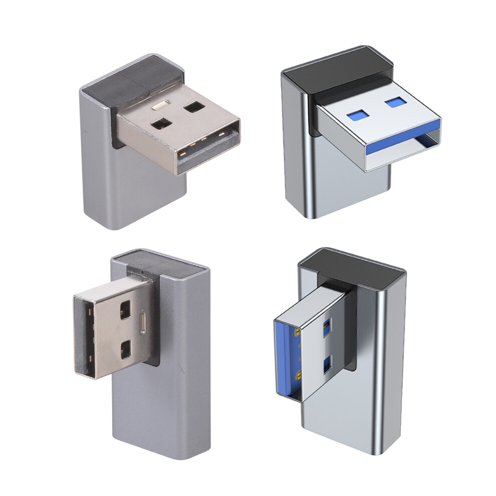 4Pcs Usb 3.0 Header 90 Degree Up Right Angled Notebook Laptop Pc Port Connector Grey 7695001181143