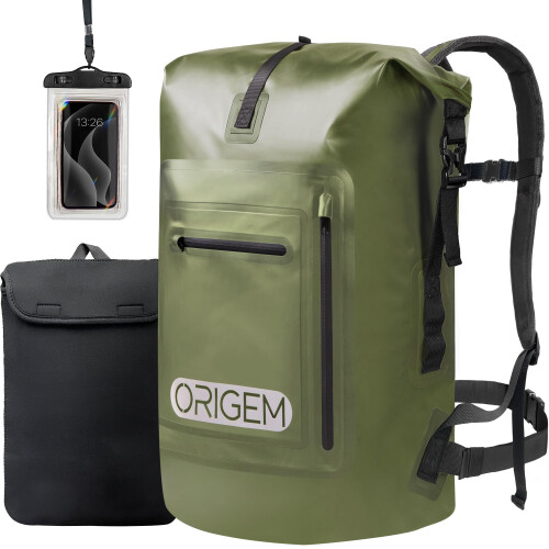 Origem Waterproof Backpack, 35L/55L/85L Rolltop Backpack, Waterproof,