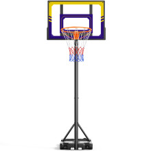 Basketball Hoop for Kids TONBUX Portable Adjustable 7FT Kids Basketball Hoop and Stand for Backyard Driveway Indoor Outdoor, Shatterproof PC Backboar