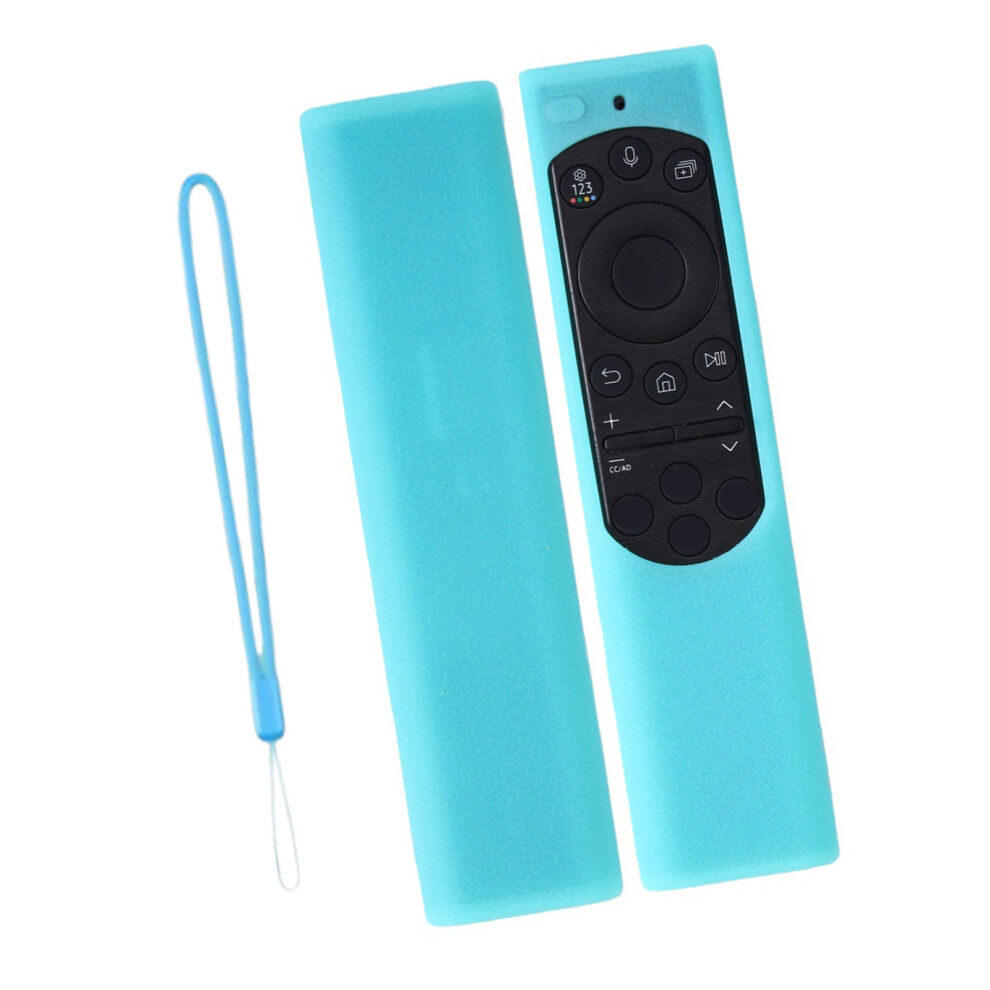 Silicone Remote Control Cover Shockproof Nonslip Textured Grip Precise Cutouts L Blue 7695001234924
