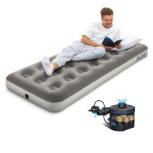 Bestway Premium Camping Single Airbed with Cordless Battery Pump,