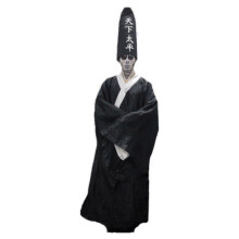 Elastic Halloween Specter Clothing and Hat For Fun Gatherings Cosplay Outfit Black