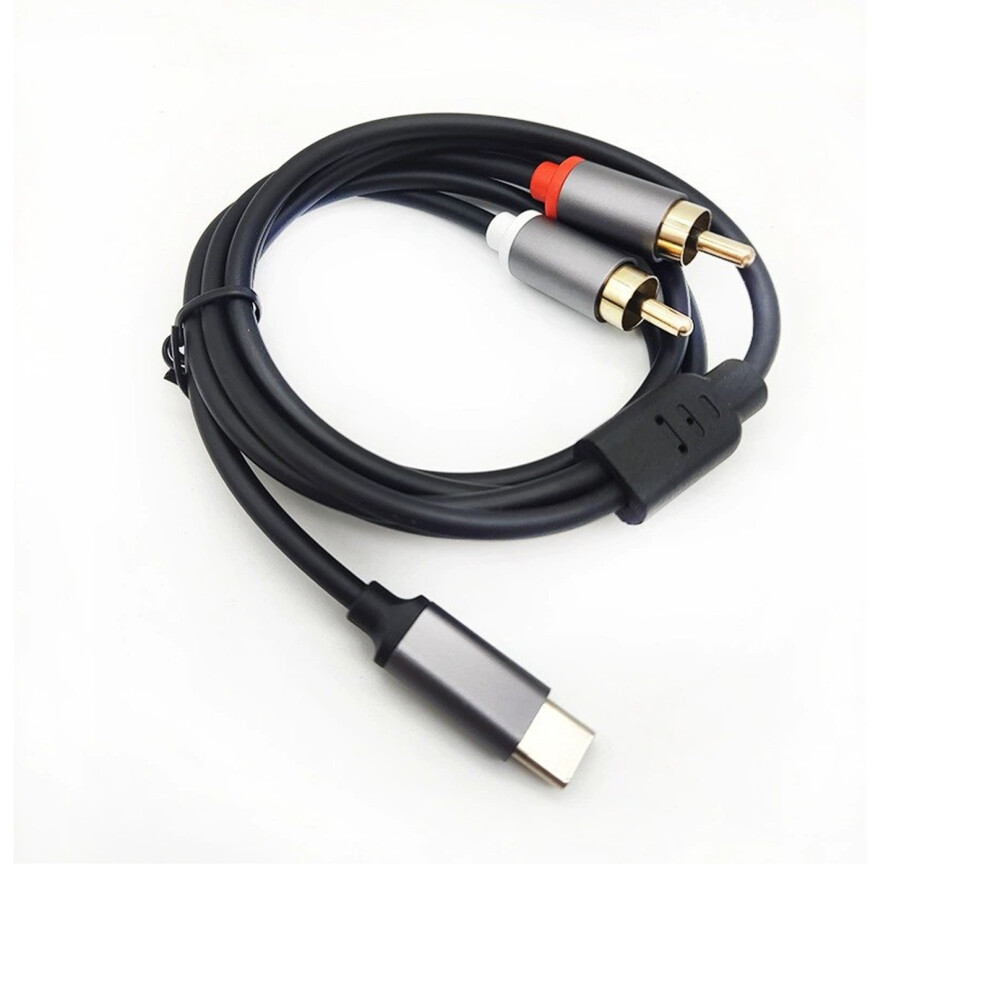 Noise Less Type C To 2Rca Auditory Adapter Cable Featuring Reinforced Materials 5M 7695001211697