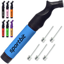 SPORTBIT Ball Pump with 5 Needles - Push & Pull Inflating System -