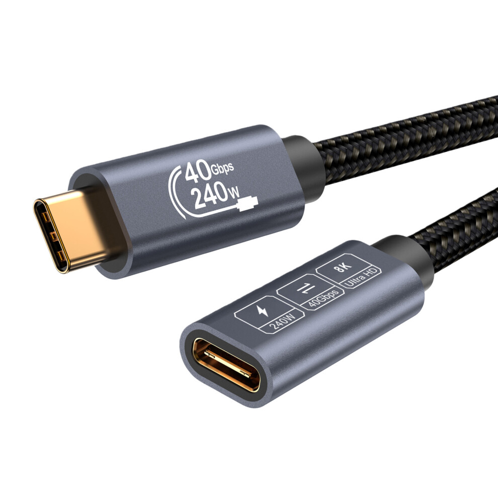 Extension Cable 40Gbps 240W Usb C To Usb C Extension Cable Usb4 Male To Female 1M 7695001166553
