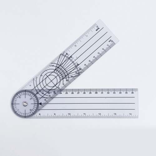 Pack of 2 Clear Read 360 Degree Protractor Set Design for Engineering Tasks