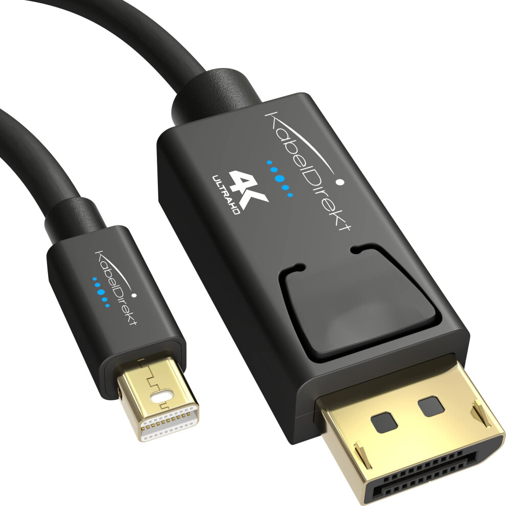 Kabeldirekt Â 4K Thunderbolt Cable / Mini Displayport To Displayport Cable Â 2M Â With Special A.i.s. Shielding In Displayport Connector, Mini D 5001540995325